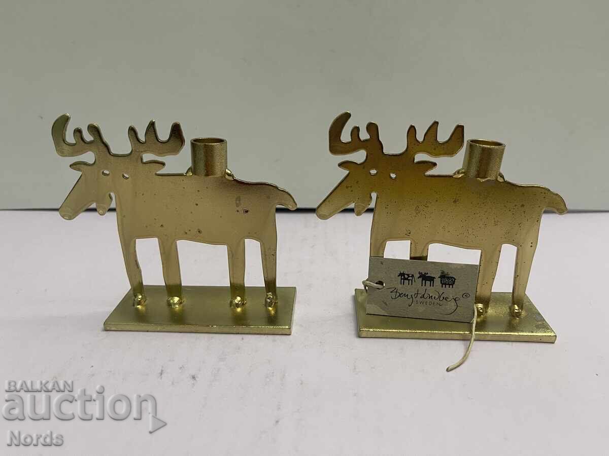 Sfeșnice de Crăciun metalice Sfeșnice de Crăciun metalice