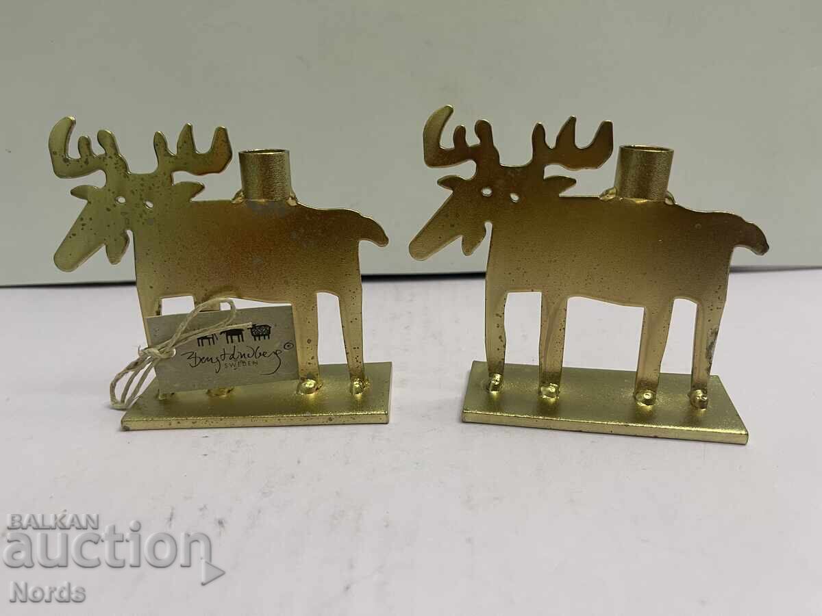 Sfeșnice de Crăciun metalice Sfeșnice de Crăciun metalice