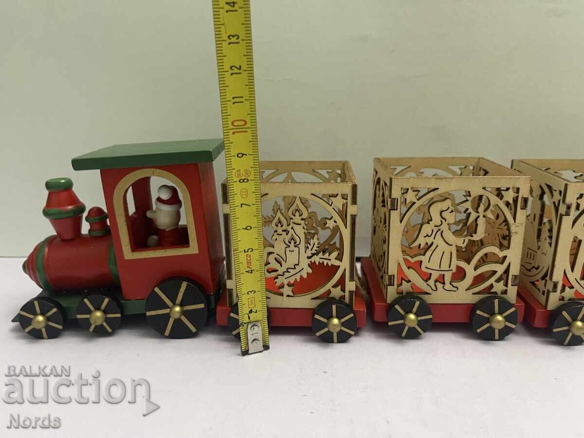 Ξύλινο χριστουγεννιάτικο τρένο - 5