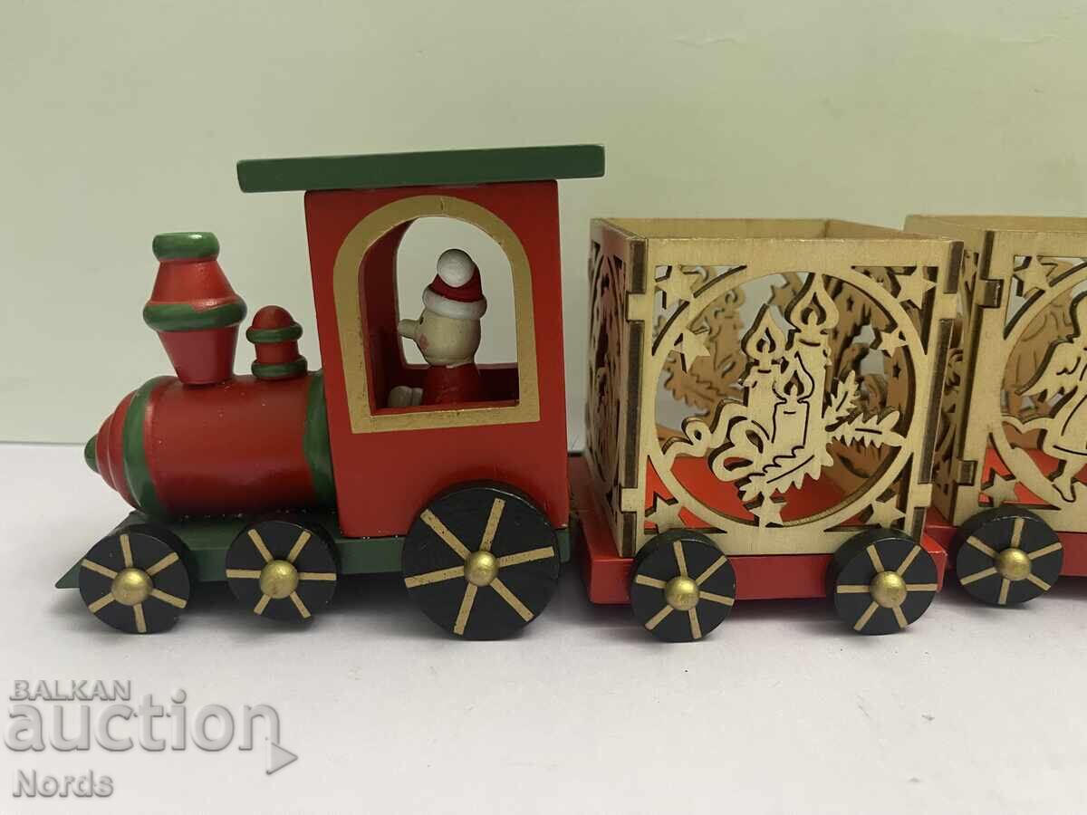 Ξύλινο χριστουγεννιάτικο τρένο - 7