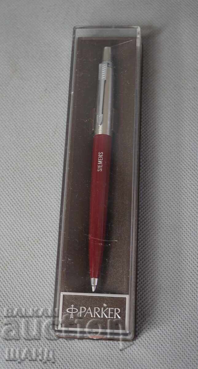Стара Химикалка "Parkеr" Англия с кутия рекламна на SIEMENS Стара Химикалка "Parkеr" Англия с кутия рекламна на SIEMENS