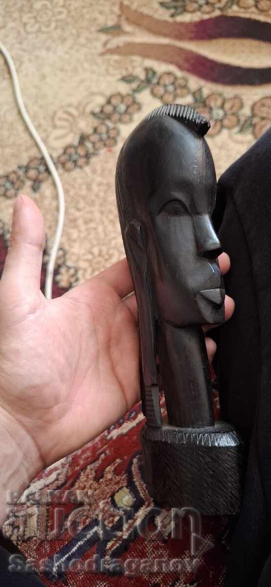 Livrarea Sculptură manuală din abanos - bust african