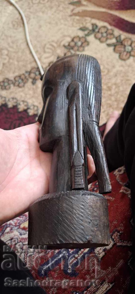 Sculptură manuală din abanos - bust african - 6