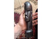 Sculptură manuală din abanos - bust african