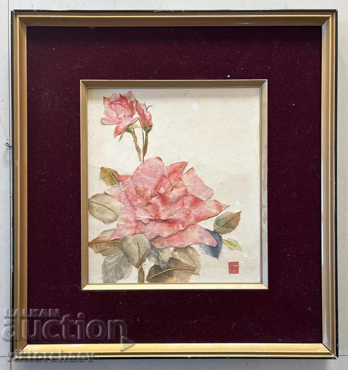 Ασιατική τέχνη - πίνακας Λουλούδια Ασιατική τέχνη - πίνακας Λουλούδια