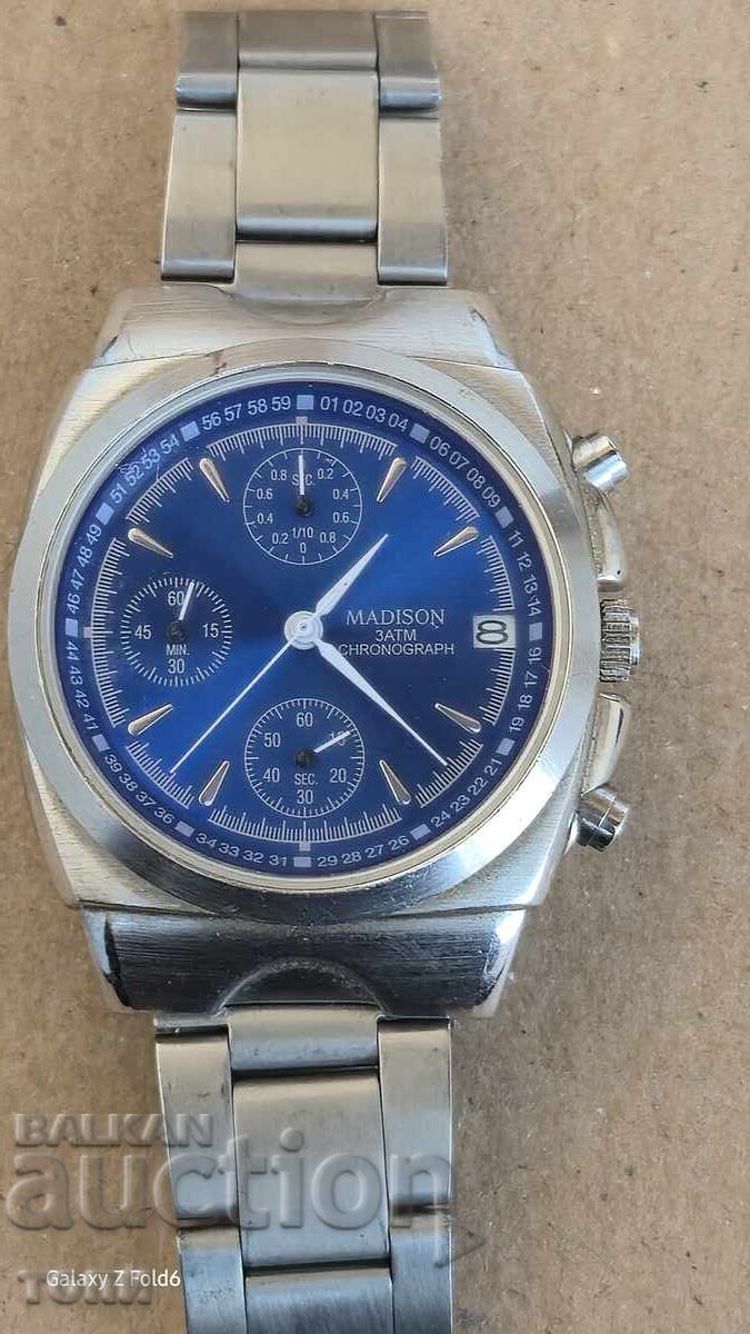 ΜΑΝΤΙΣΟΝ ΧΡΟΝΟΓΡΑΦΟΣ QUARTZ ΣΠΑΝΙΟ ΛΕΙΤΟΥΡΓΕΙ ΧΩΡΙΣ ΕΓΓΥΗΣΗ ΒΖC !! με τιμή 18.00 BGN | € 9.20 ΜΑΝΤΙΣΟΝ ΧΡΟΝΟΓΡΑΦΟΣ QUARTZ ΣΠΑΝΙΟ ΛΕΙΤΟΥΡΓΕΙ ΧΩΡΙΣ ΕΓΓΥΗΣΗ ΒΖC !! με τιμή 18.00 BGN | € 9.20