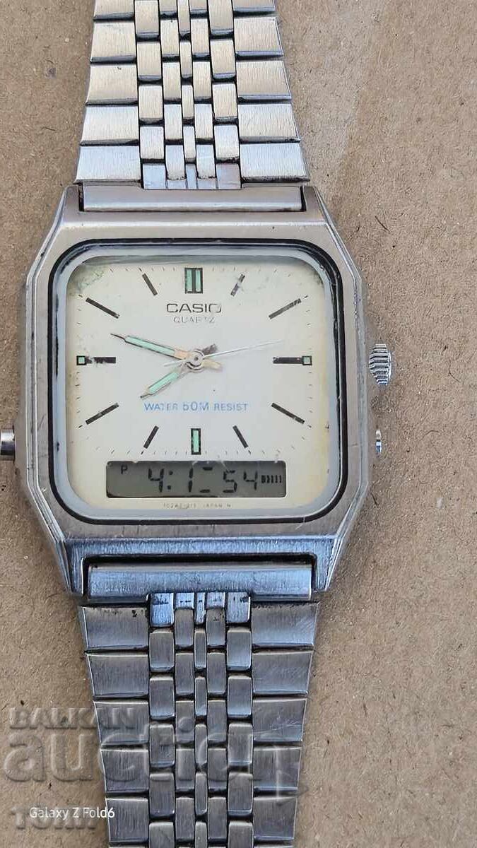 CASIO LED CRONOGRAF CUARȚ JAPONIA RAR NU ȘTIU DACĂ FUNCȚIONEAZĂ cu preț 18.55 BGN | € 9.48