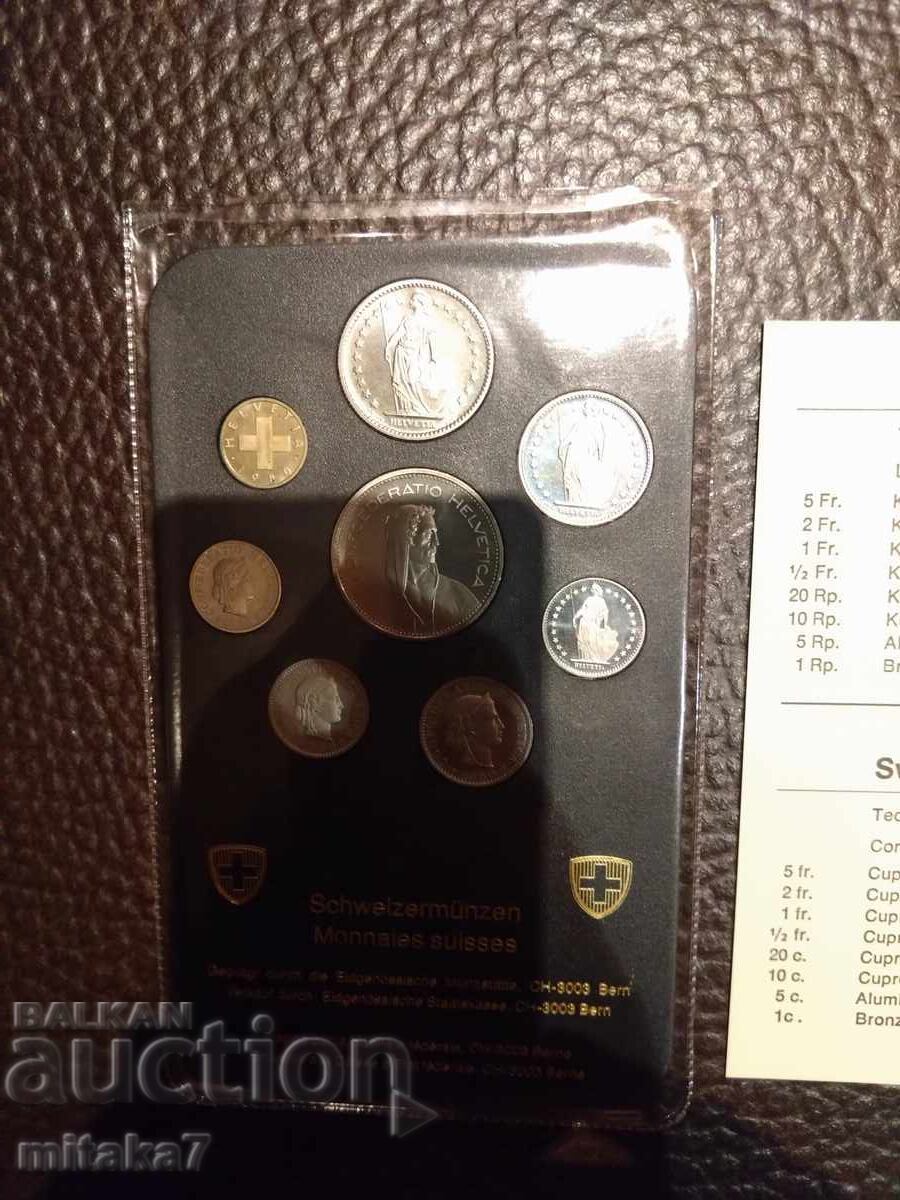 Сет монети 1980 година, Швейцария с цена 42.00 лв. | € 21.47
