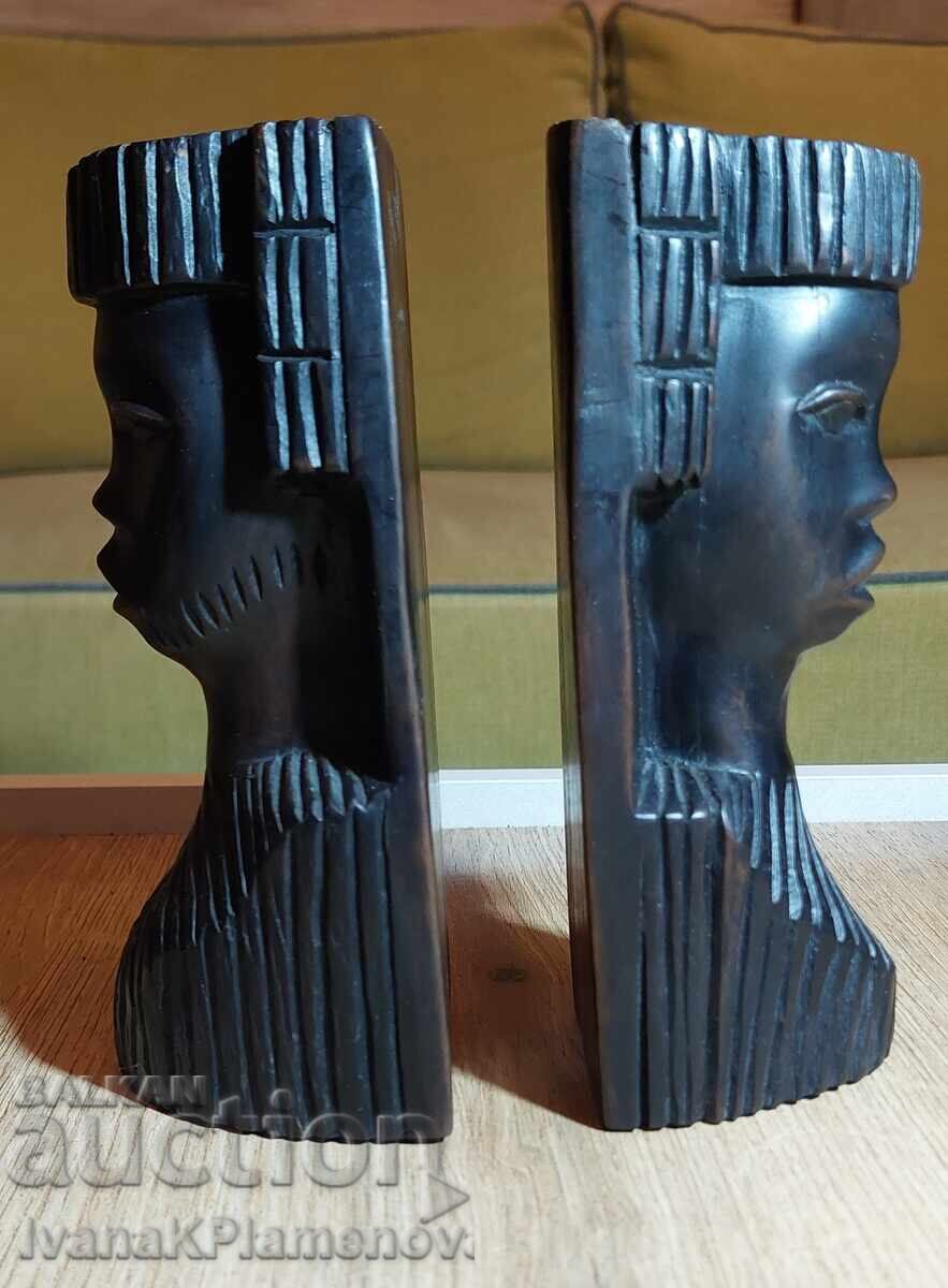 Ebony Wood Carvings: Two Figures for Connoisseurs - 5