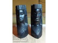 Ebony Wood Carvings: Two Figures for Connoisseurs