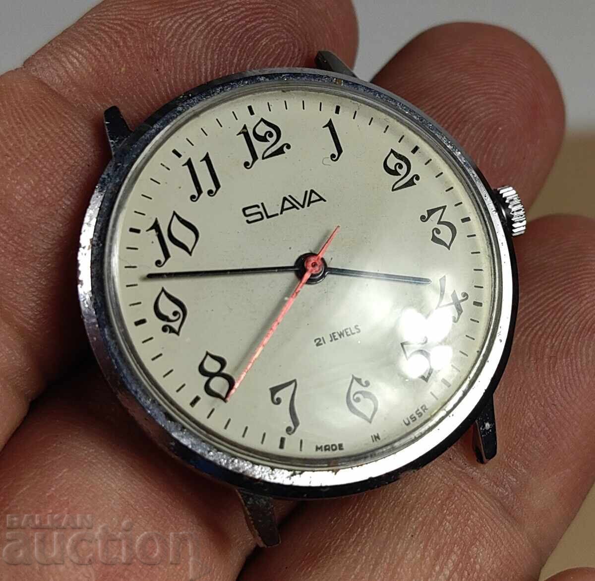 SLAVA GLORY USSR NON-WORKING MEN'S WATCH BROKEN BALANCE with price 35.00 BGN | € 17.90 SLAVA GLORY USSR NON-WORKING MEN'S WATCH BROKEN BALANCE with price 35.00 BGN | € 17.90