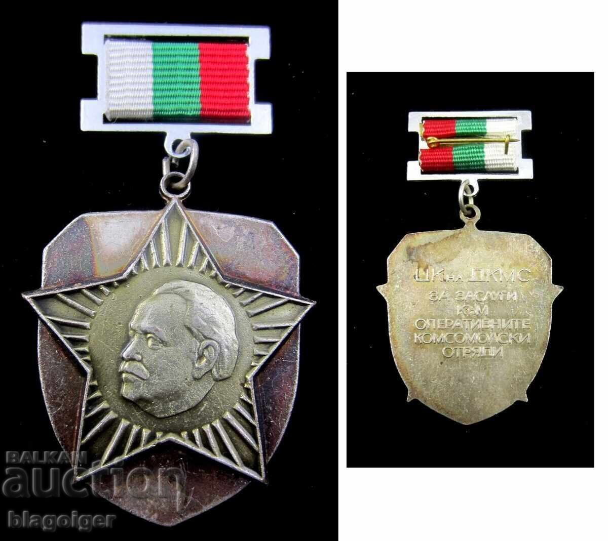 For Merit - Komsomol - Komsomol Detachments - Award Badge