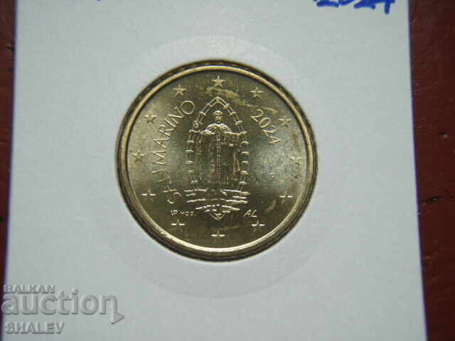 Licitație 50 Cenți 2024 San Marino (50 eurocenți San Marino) - FDC Licitație 50 Cenți 2024 San Marino (50 eurocenți San Marino) - FDC