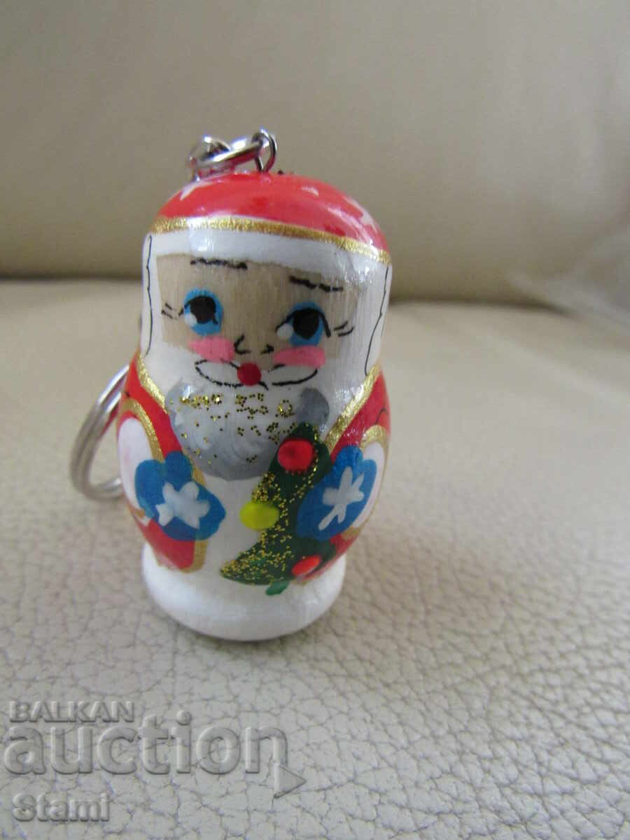 Keychain - Matryoshka from Russia - Santa Claus