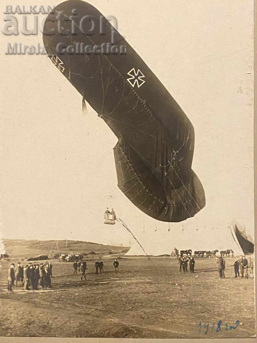 Licitație Fotografie balon dirijabil zmeu Primul Război Mondial 1918 Bulgaria Licitație Fotografie balon dirijabil zmeu Primul Război Mondial 1918 Bulgaria