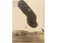Fotografie balon dirijabil zmeu Primul Război Mondial 1918 Bulgaria
