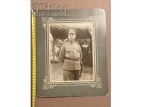Fotografie mare ofițer militar în uniformă 1917 Bulgaria