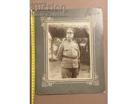 Fotografie mare ofițer militar în uniformă 1917 Bulgaria