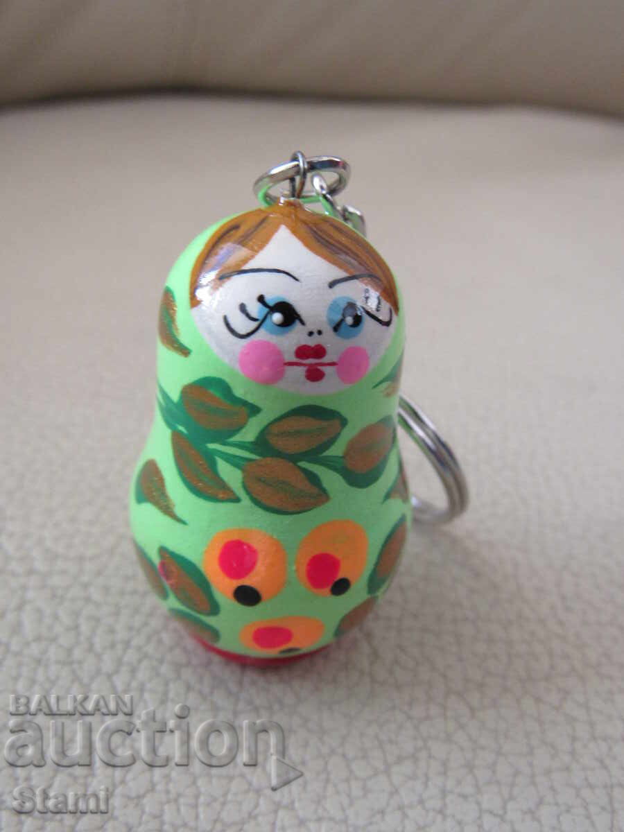 Matryoshka keychain from Russia