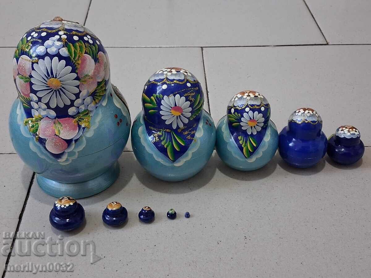 Children's toy doll matryoshka matryoshkas 10 pieces USSR with price 143.00 BGN | € 73.11