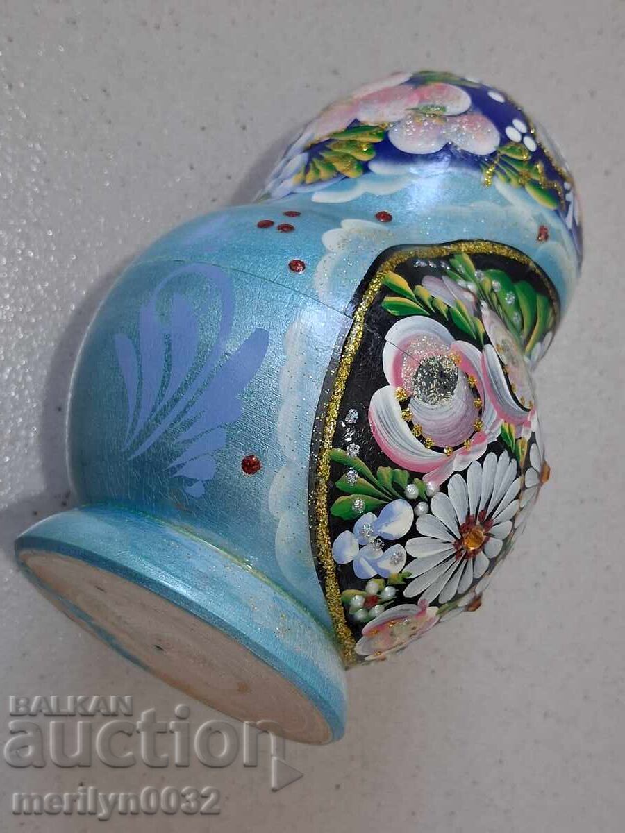 Children's toy doll matryoshka matryoshkas 10 pieces USSR - 7