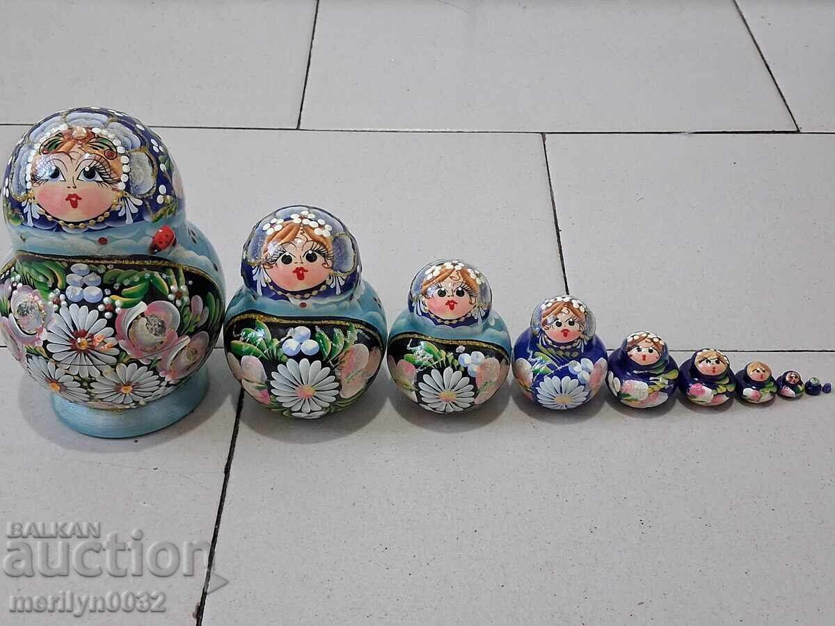 Children's toy doll matryoshka matryoshkas 10 pieces USSR