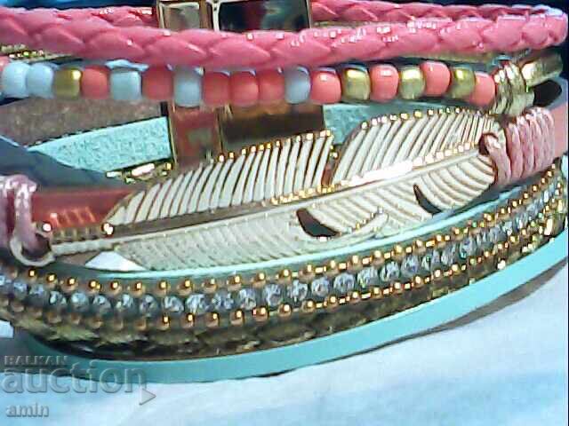 Beautiful leather bracelets with price 20.00 BGN | € 10.23 Beautiful leather bracelets with price 20.00 BGN | € 10.23