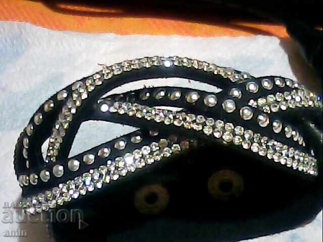 Beautiful set: leather bracelet, ring, necklace with price 20.00 BGN | € 10.23