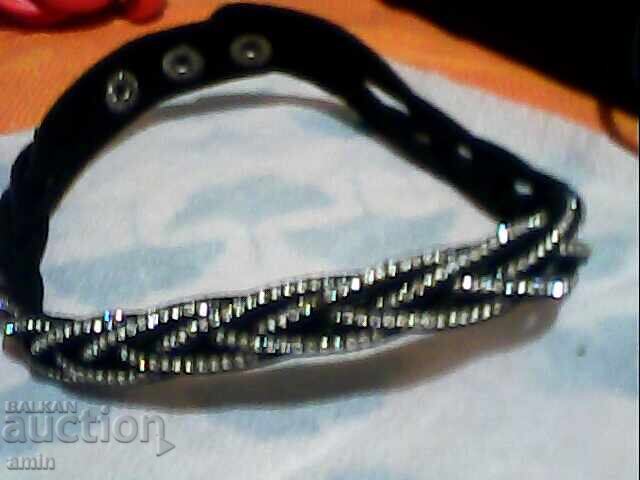 Delivery of Beautiful set: leather bracelet, ring, necklace