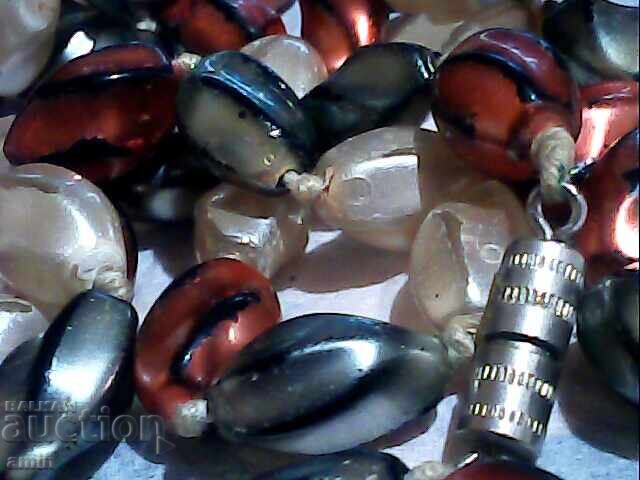 Δημοπρασία Παλιό όμορφο διπλό κολιέ από φυσικό πέτρα