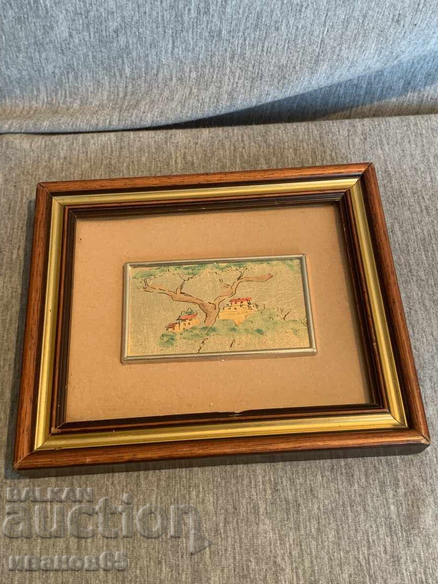 Μικρή εικόνα σε χρυσό φύλλο Μικρή εικόνα σε χρυσό φύλλο