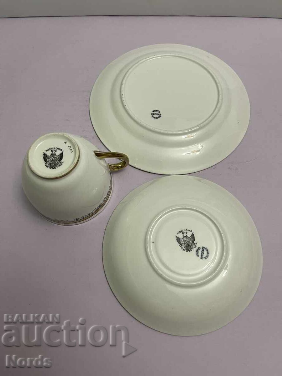 Винтидж английски троен сет за чай - 6 Винтидж английски троен сет за чай - 6