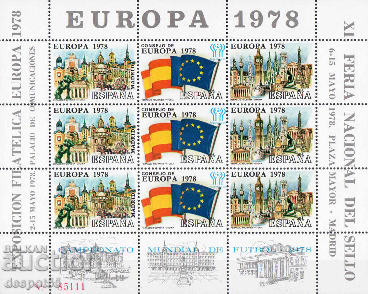 1978. Spania - Consiliul Europei. Campionatul Mondial de Fotbal 1978. Spania - Consiliul Europei. Campionatul Mondial de Fotbal