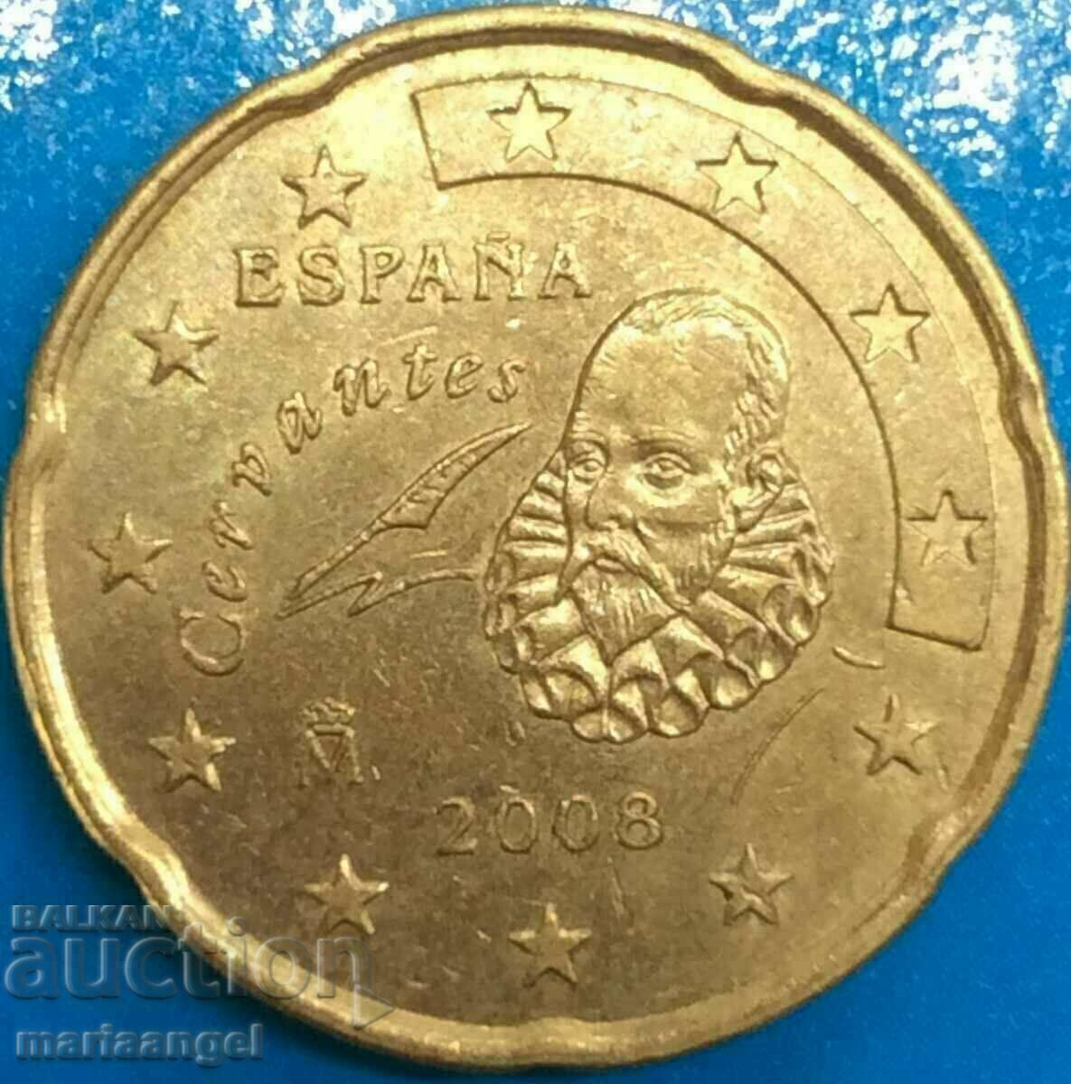 Auction  20 Euro Cent 2008 Spain brass - rare!