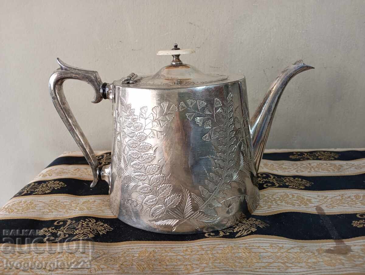 Old silver-plated coffee/tea pot