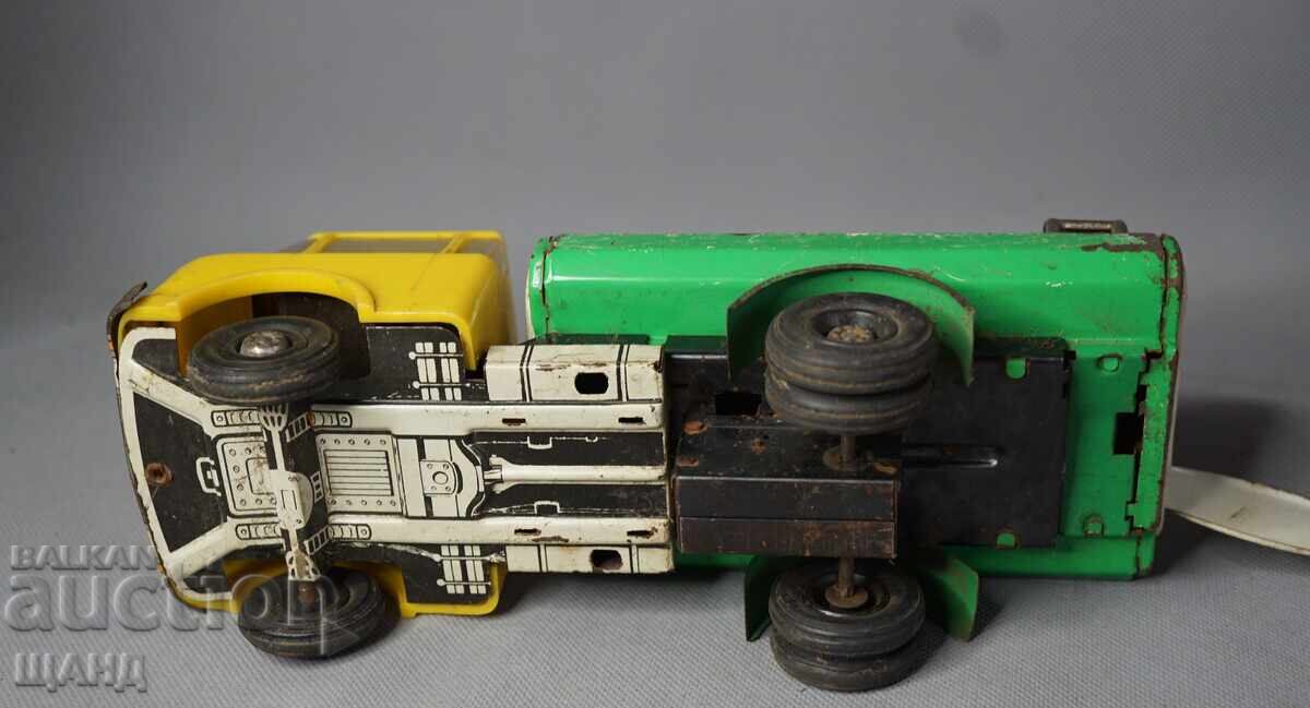 Old German metal toy tank truck model - 6