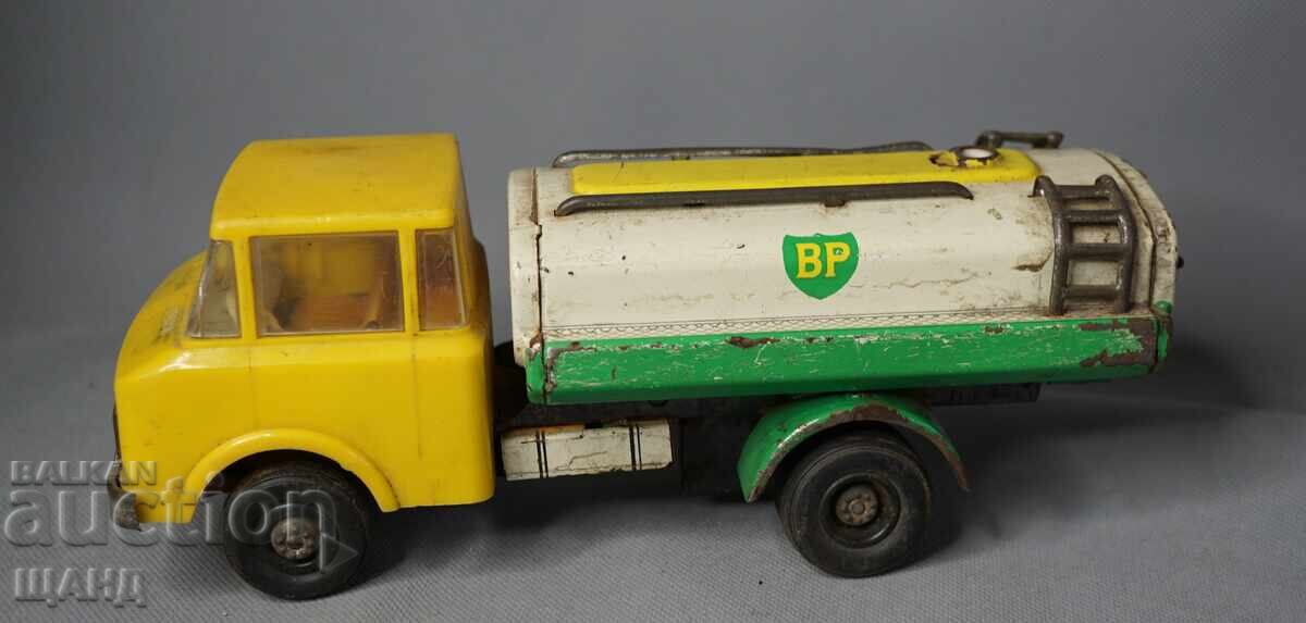 Old German metal toy tank truck model