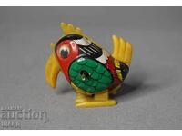 Παλιό μεταλλικό παιχνίδι φιγούρα πουλιού παπαγάλου