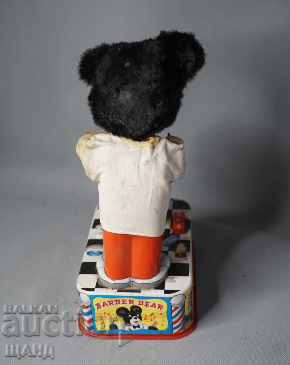 Доставка на Стара Японска метална играчка Мече фризьор на батерии