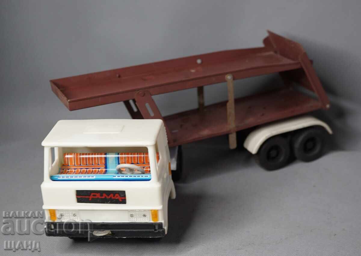 PUMA Old Polish Metal Toy Model Truck Car Carrier