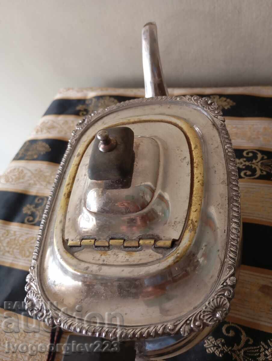 Ασημένια κανάτα καφέ, τσάι art deco - 5