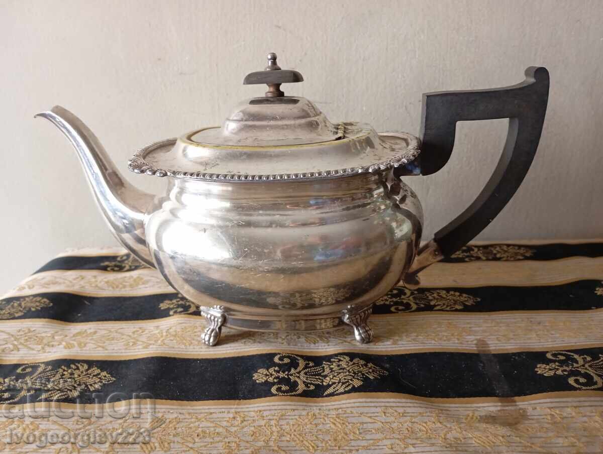 Ασημένια κανάτα καφέ, τσάι art deco