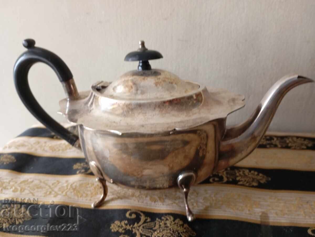 Ασημένια κανάτα καφέ, τσάι art deco