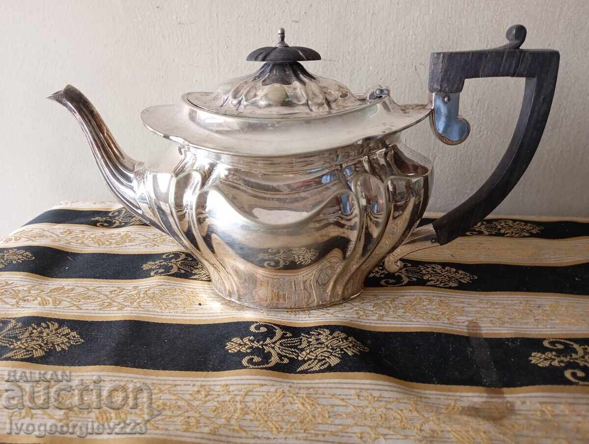 Ασημένια κανάτα καφέ, τσάι art deco