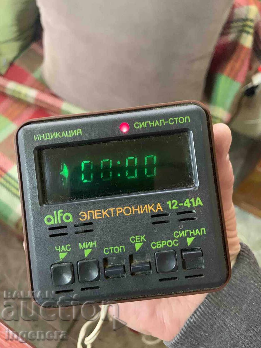 ALFA ELECTRONIKA-12 41A-USSR ELECTRIC CLOCK ALFA ELECTRONIKA-12 41A-USSR ELECTRIC CLOCK