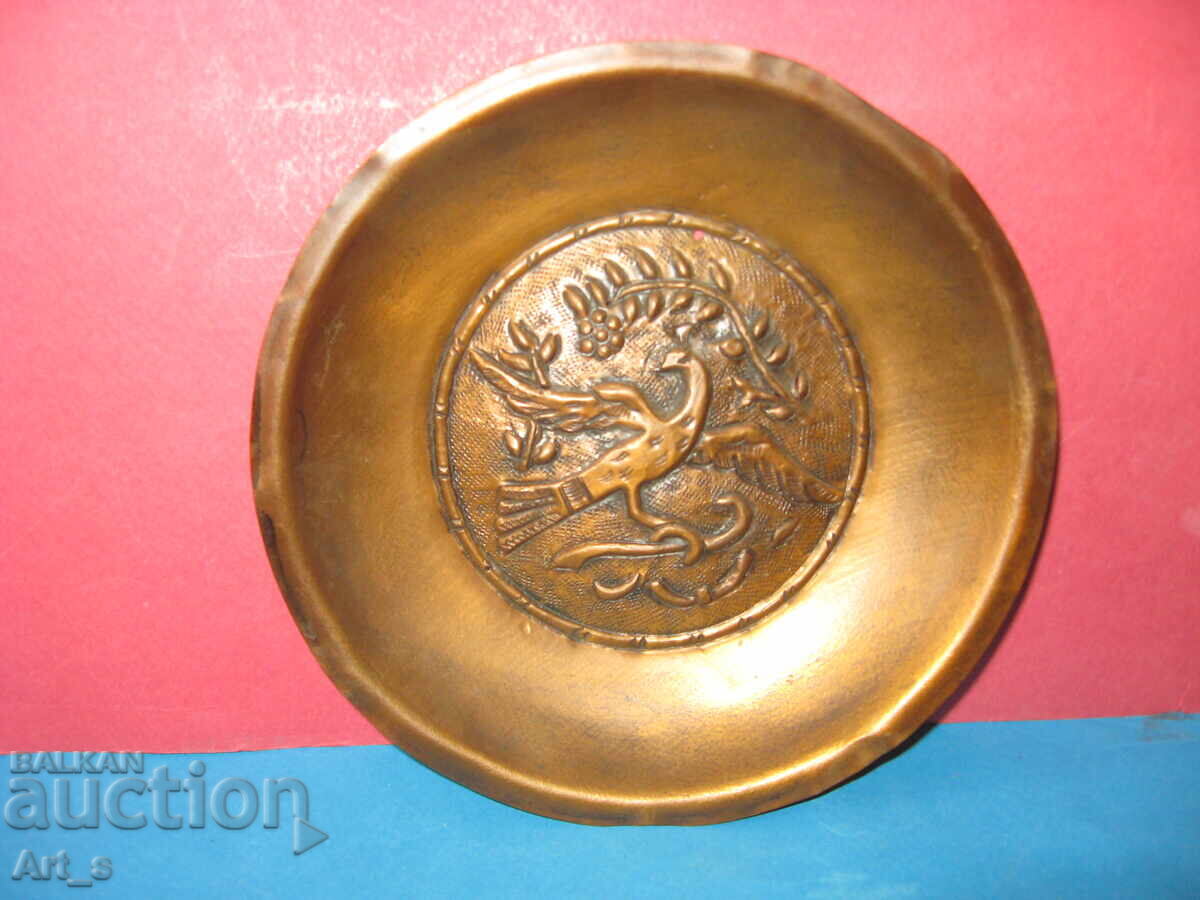 Δημοπρασία Χειροποίητο παλιό ταψί από χαλκό, χαραγμένο από τα μέσα του 20ου αιώνα