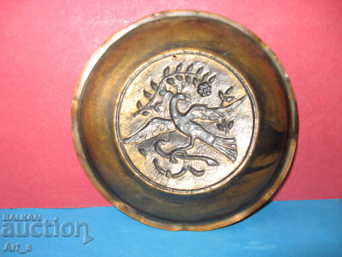 Παράδοση Χειροποίητο παλιό ταψί από χαλκό, χαραγμένο από τα μέσα του 20ου αιώνα