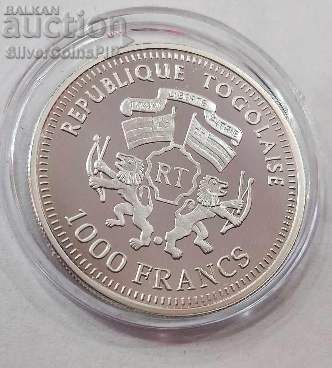 Silver 1000 Francs Train 2005 Togo - 5 Silver 1000 Francs Train 2005 Togo - 5