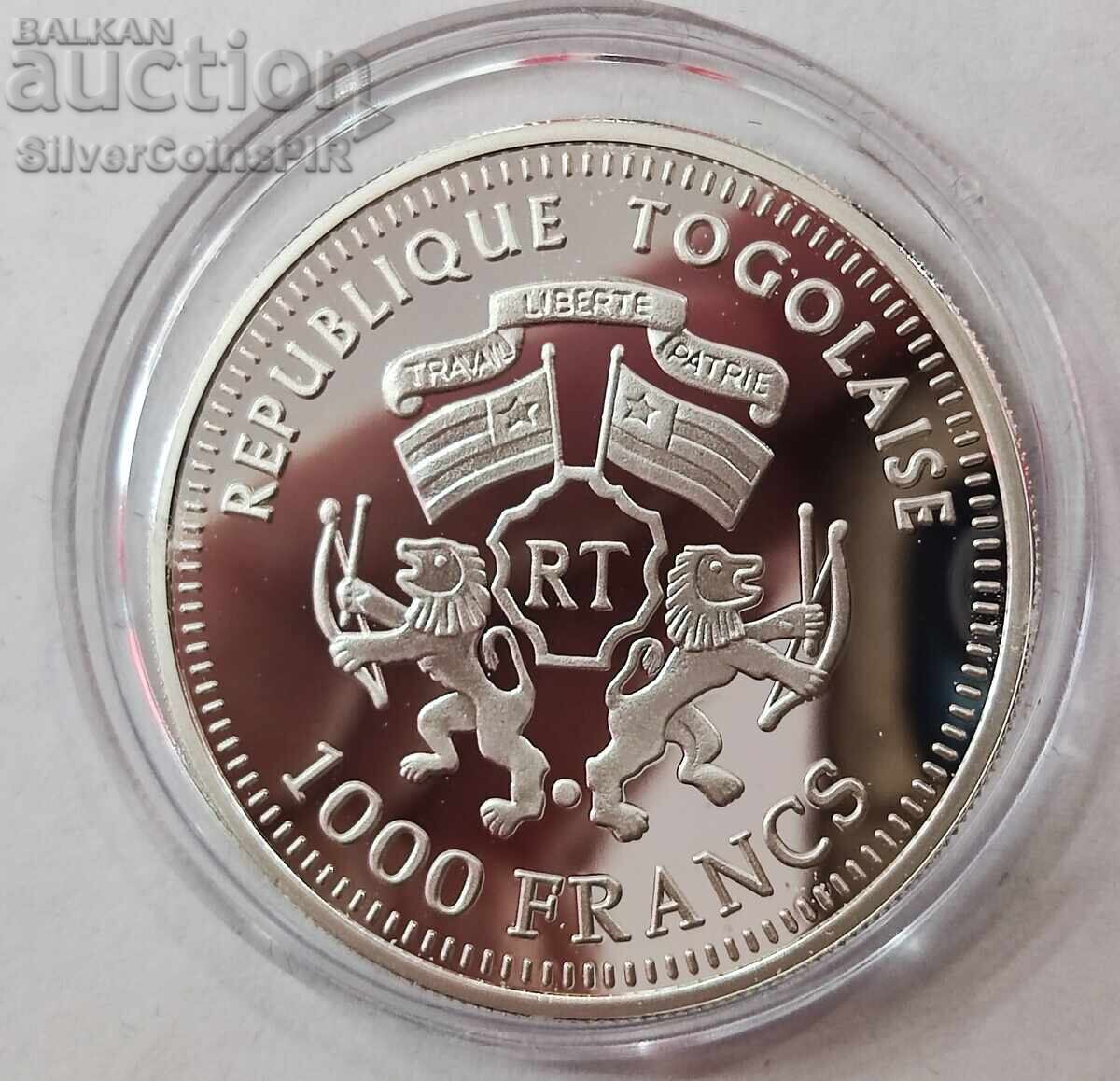 Silver 1000 Francs Train 2005 Togo - 6 Silver 1000 Francs Train 2005 Togo - 6