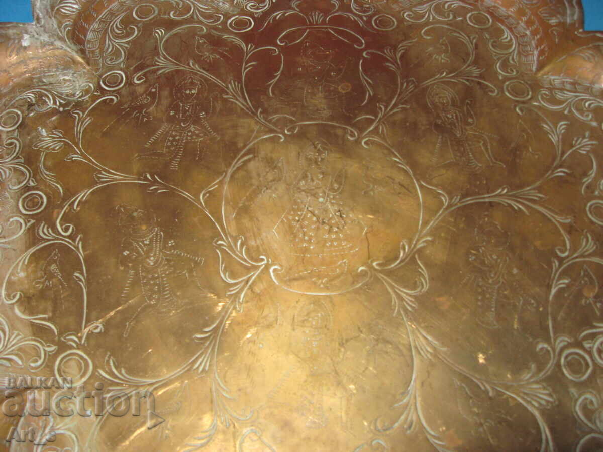 Original 19th-century bronze Arab-Persian tray - 5